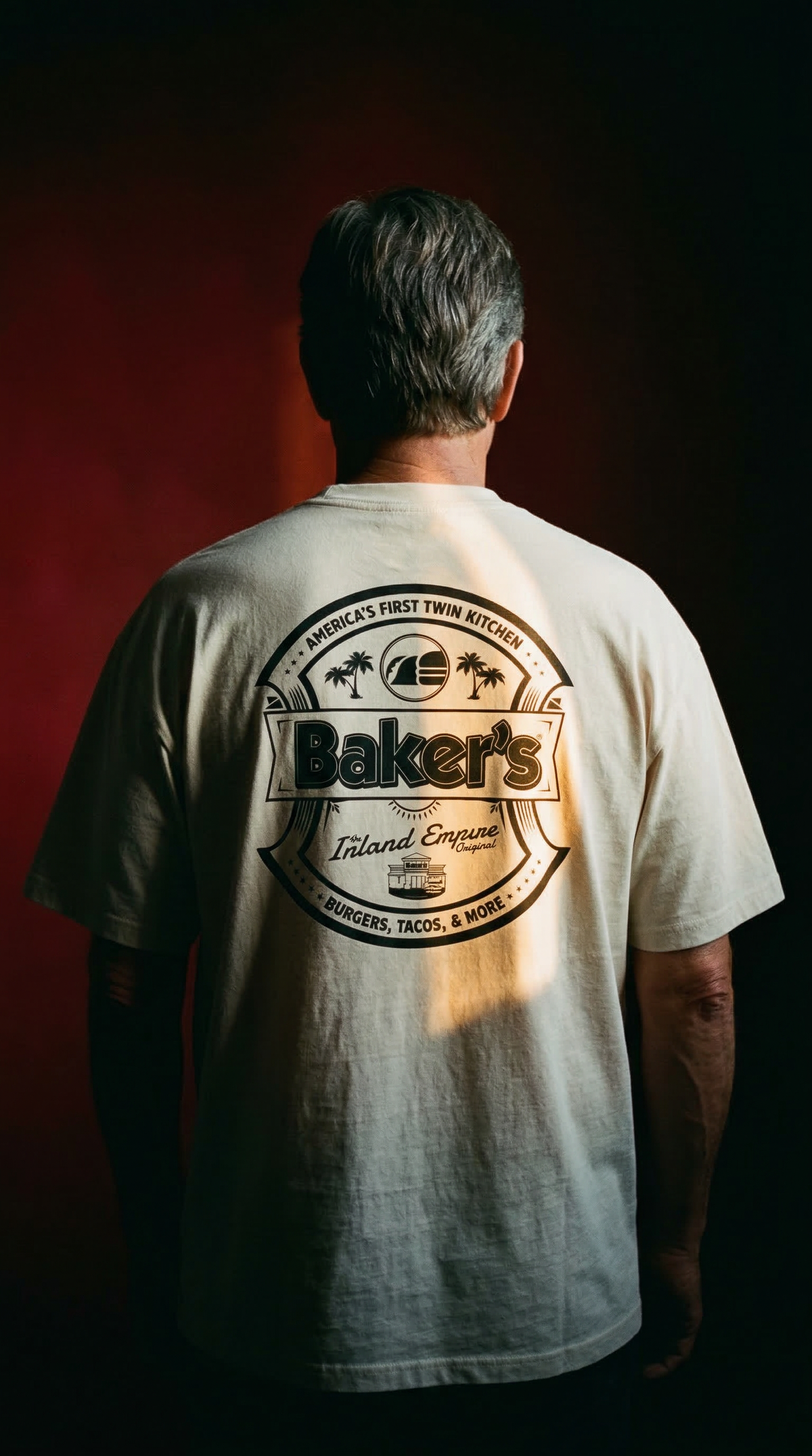 Baker's MC “Inland Empire Original Emblem” Men's Box Tee Light