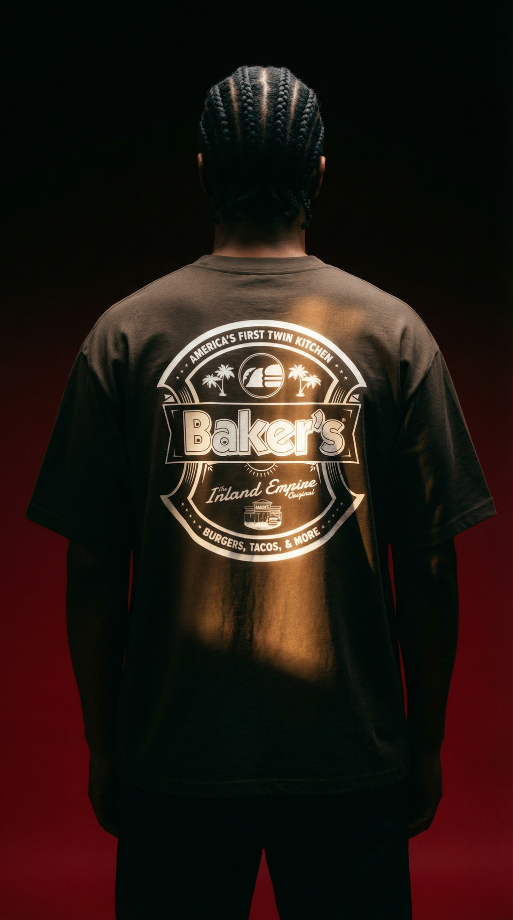 Baker's MC “Inland Empire Original Emblem” Men’s Box Tee Dark