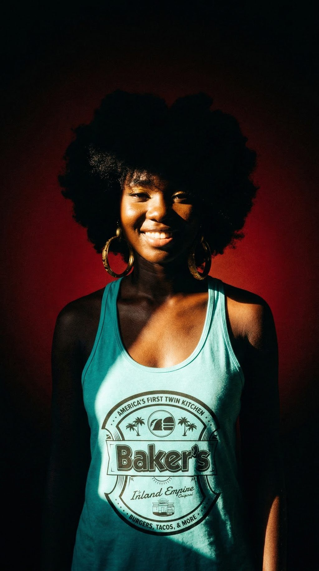 Baker’s “Inland Empire Original Emblem” Women's Racerback Tank Light