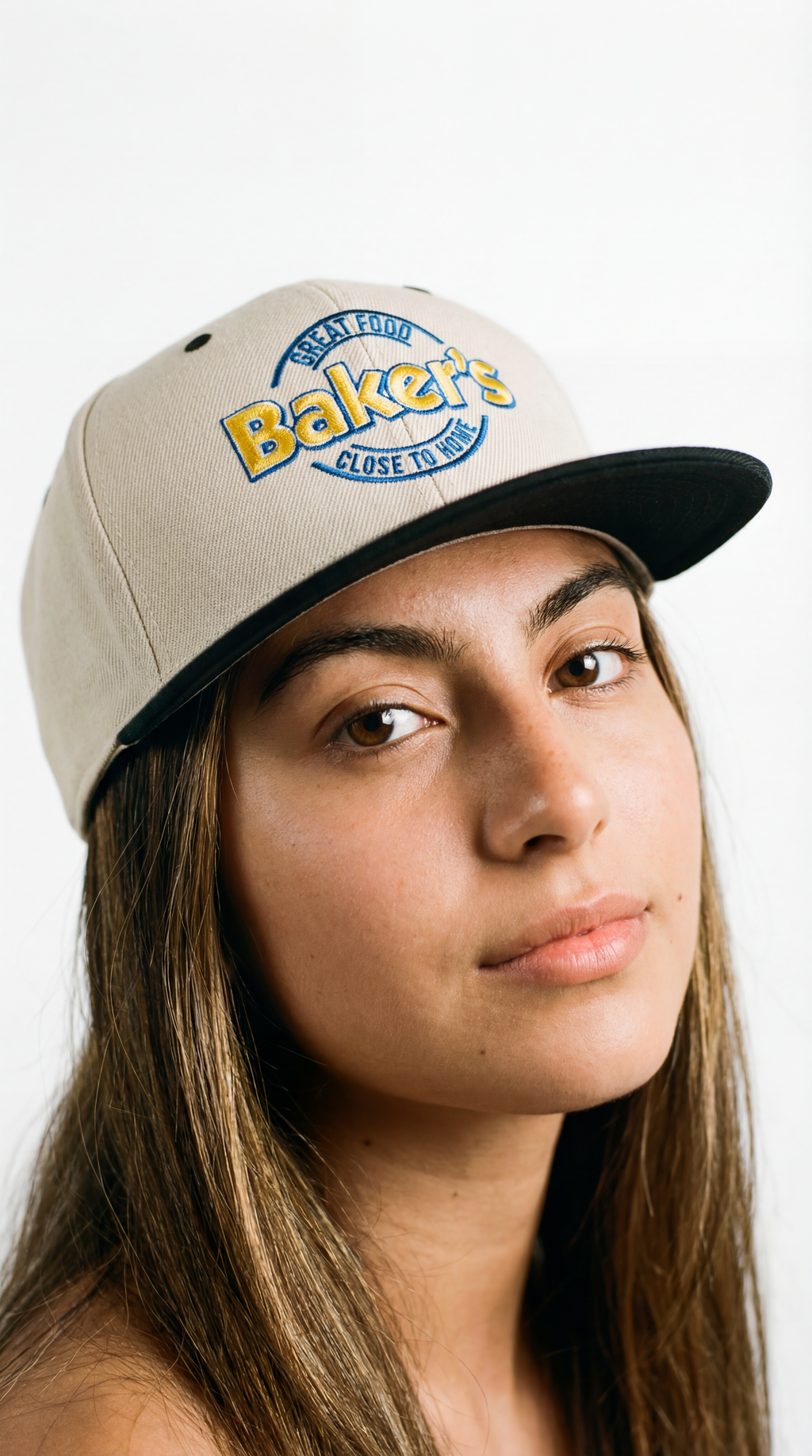 Baker's Close To Home Snapback Hat (Embroidered) Light